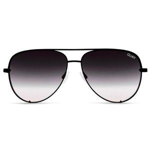 QUAY High Key + Desi Perkins Black Ombre Aviator Sunglasses
